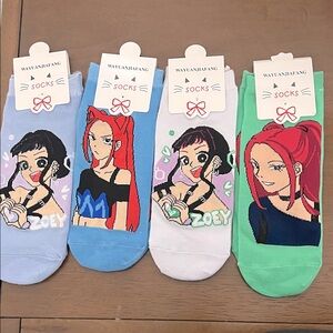 Zoey and Mira Socks ~ Huntrix ~ K Pop Demon Hunters